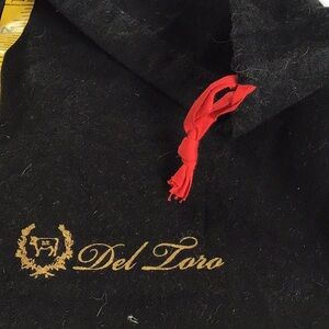 Del Toro Black and Red Drawstring Pouch